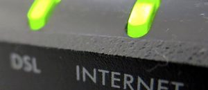 DSL Internet Router Modem lights