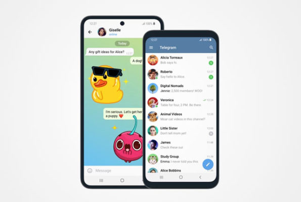 Telegram chat header